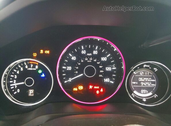3CZRU5H30HM708632 2017 HONDA HR-V Синий Вид щитка приборов