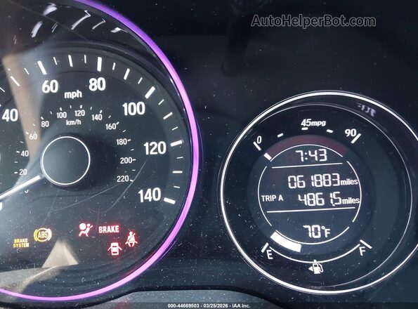 3CZRU5H37KG704812 2019 HONDA HR-V Черный 
