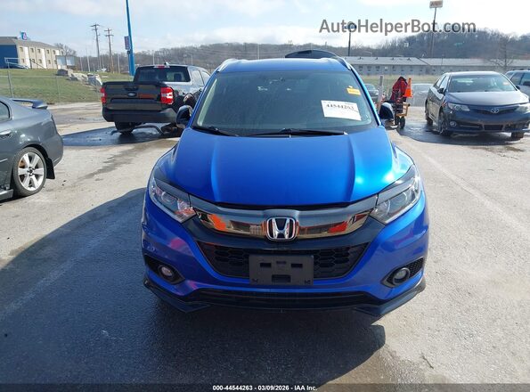 3CZRU6H12MM702443 2021 HONDA HR-V Blue Вид щитка приладів
