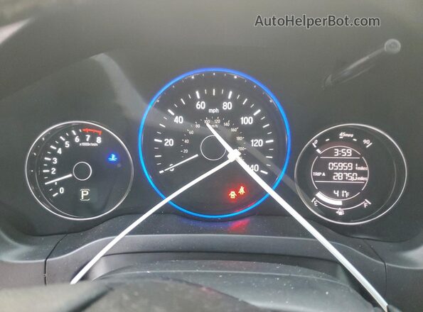 3CZRU6H14KG710281 2019 HONDA HR-V Gray Vista del cuadro de instrumentos