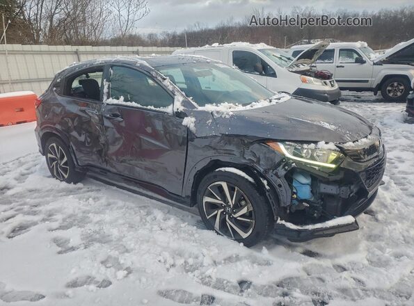 3CZRU6H14KG710281 2019 HONDA HR-V Gray Delantero derecho