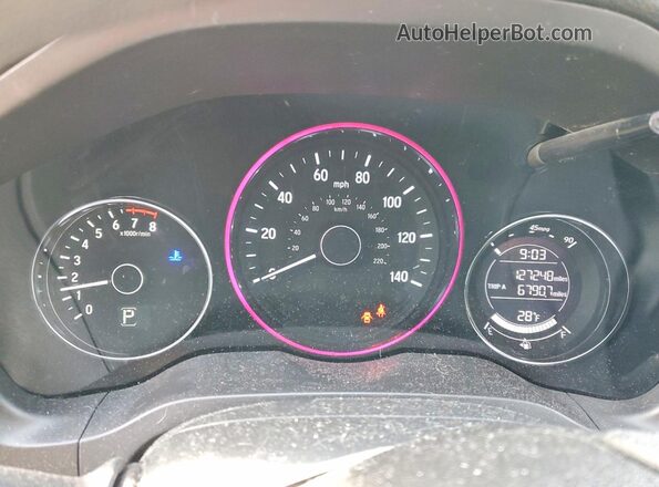 3CZRU6H50JM723595 2018 HONDA HR-V Белый Вид щитка приборов
