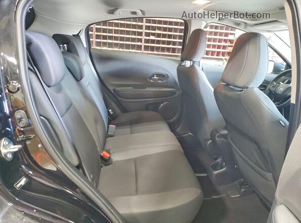 3CZRU6H53KM726945 2019 HONDA HR-V Black Vista de los asientos traseros