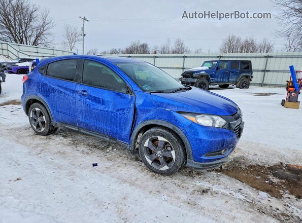 3CZRU6H56JG728010 2018 HONDA HR-V Синий Передняя правая четверть