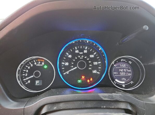 3CZRU6H78JM730344 2018 HONDA HR-V Черный Вид щитка приборов