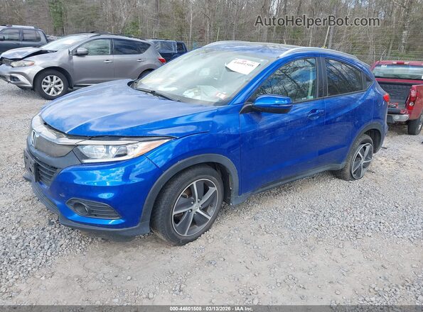 3CZRU6H7XMM739907 2021 HONDA HR-V Blue წინა მარცხენა ხედი სამი მეოთხედიდან