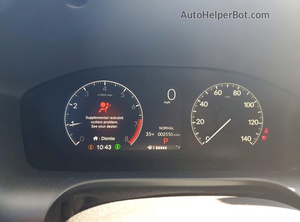 3CZRZ1H39TM707045 2026 HONDA HR-V White Widok zestawu wskaźników