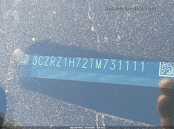 3CZRZ1H72TM731111 2026 HONDA HR-V Black Widok komory silnika