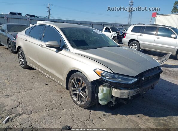 3FA6P0CD7KR128331 2019 FORD FUSION Бежевый Передняя правая четверть