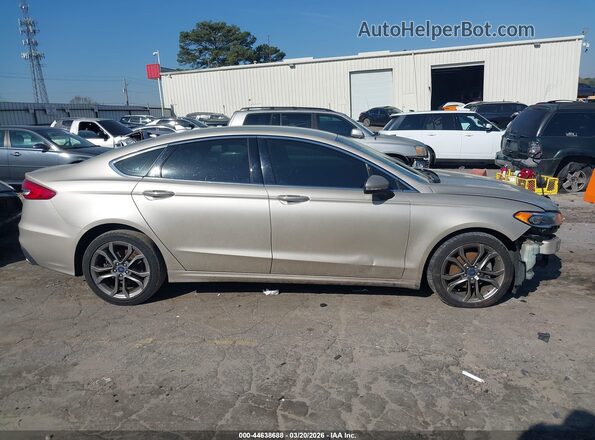 3FA6P0CD7KR128331 2019 FORD FUSION Бежевый Вид задней части салона