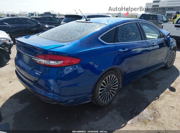 3FA6P0D99JR128243 2018 FORD FUSION Blue Tył prawy