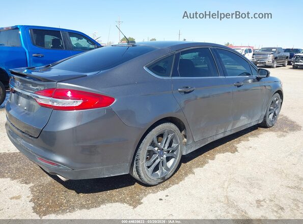 3FA6P0G77JR203550 2018 FORD FUSION Серый Задняя правая четверть
