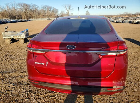 3FA6P0H75JR157067 2018 FORD FUSION Бордовый Вид сзади