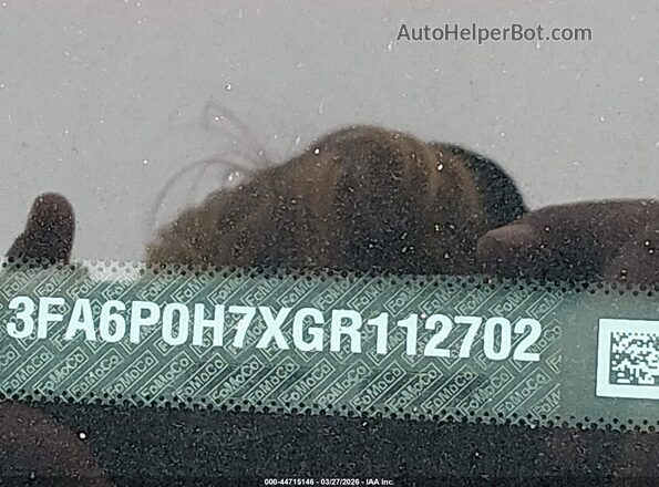 3FA6P0H7XGR112702 2016 FORD FUSION Черный Вид подкапотного пространства