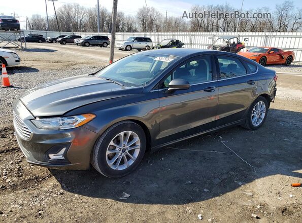 3FA6P0HD1KR280596 2019 FORD FUSION Gray წინა მარცხენა ხედი სამი მეოთხედიდან