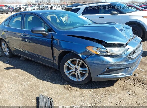3FA6P0HD6JR239640 2018 FORD FUSION Blue Przód prawy