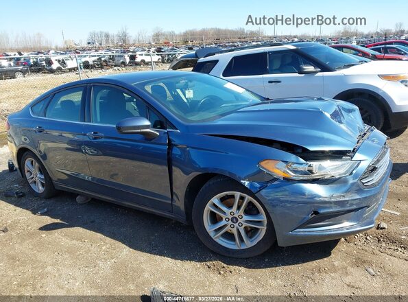 3FA6P0HD6JR239640 2018 FORD FUSION Blue Widok wnętrza z tyłu
