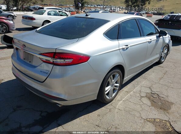 3FA6P0LU0JR116259 2018 FORD FUSION HYBRID Silver უკანა მარჯვენა