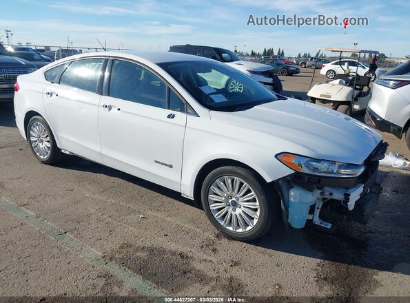 3FA6P0LU1GR342268 2016 FORD FUSION HYBRID Белый Передняя правая четверть