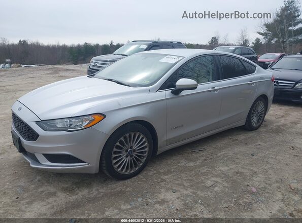 3FA6P0LU1JR124645 2018 FORD FUSION HYBRID Серебряный Передняя левая четверть