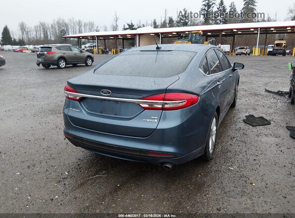 3FA6P0LU2JR274697 2018 FORD FUSION HYBRID Blue Задня права чверть