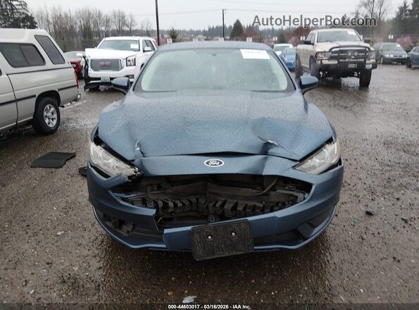 3FA6P0LU2JR274697 2018 FORD FUSION HYBRID Blue Вид задньої частини салону