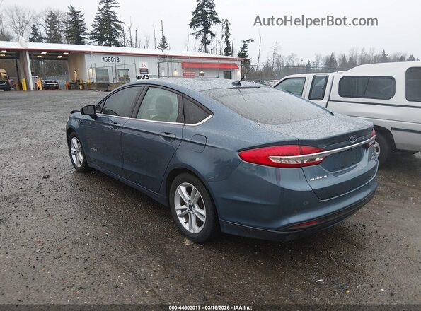 3FA6P0LU2JR274697 2018 FORD FUSION HYBRID Blue Задня ліва чверть