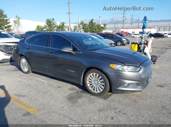 3FA6P0LU3GR195662 2016 FORD FUSION HYBRID Серый Передняя правая четверть