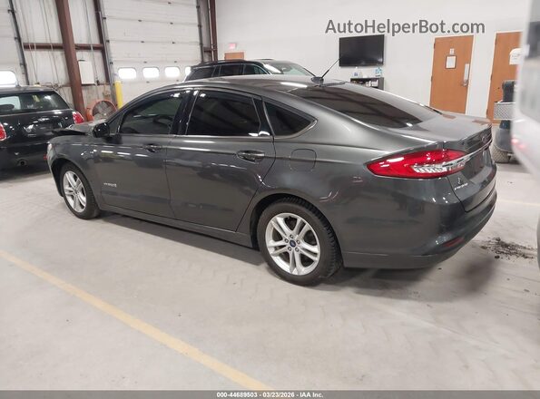 3FA6P0LU3JR213472 2018 FORD FUSION HYBRID Gray Rear left