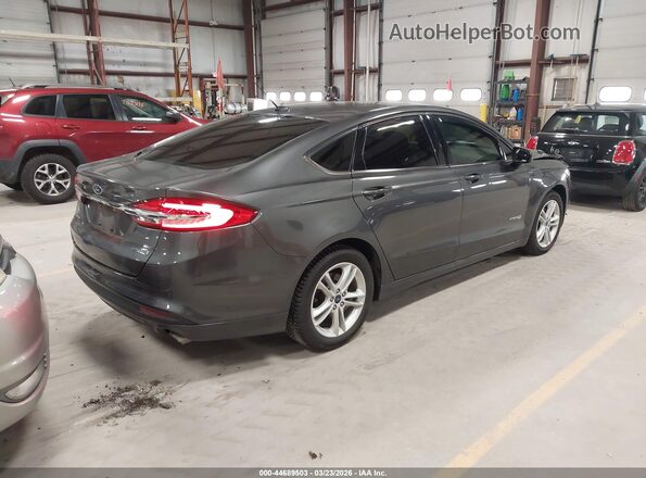 3FA6P0LU3JR213472 2018 FORD FUSION HYBRID Gray Rear right