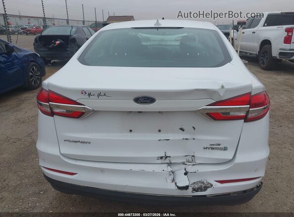 3FA6P0LU3KR189949 2019 FORD FUSION HYBRID White 