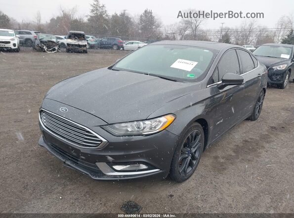 3FA6P0LU4JR206546 2018 FORD FUSION HYBRID Gray Передня ліва чверть