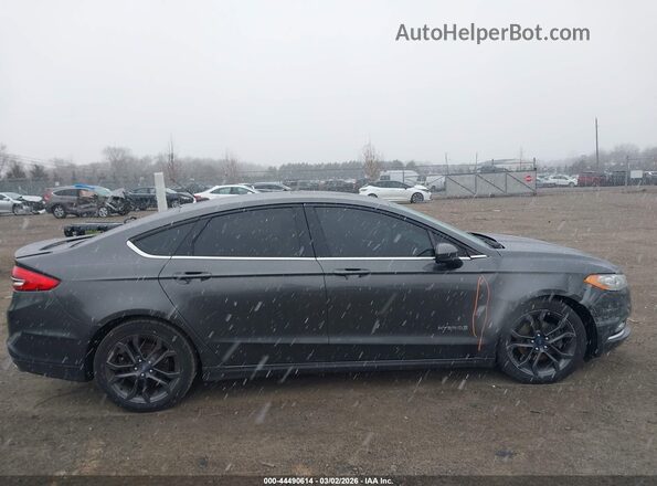 3FA6P0LU4JR206546 2018 FORD FUSION HYBRID Gray Вид задньої частини салону