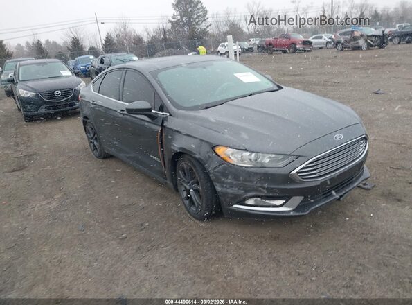 3FA6P0LU4JR206546 2018 FORD FUSION HYBRID Gray Передня права чверть