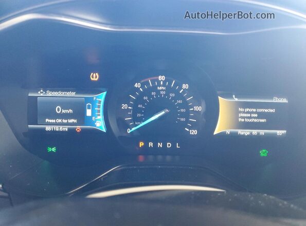 3FA6P0LU4KR105671 2019 FORD FUSION Белый Вид щитка приборов