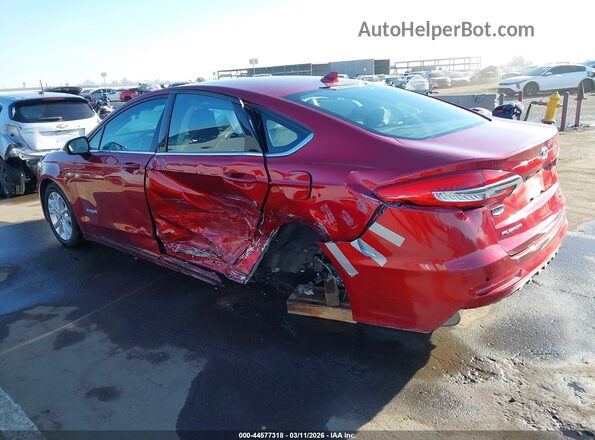 3FA6P0LU4KR268501 2019 FORD FUSION HYBRID Red Front view