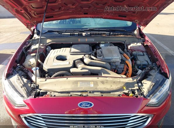 3FA6P0LU4KR268501 2019 FORD FUSION HYBRID Red Rear view