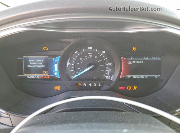 3FA6P0LU5LR126451 2020 FORD FUSION Белый Вид щитка приборов