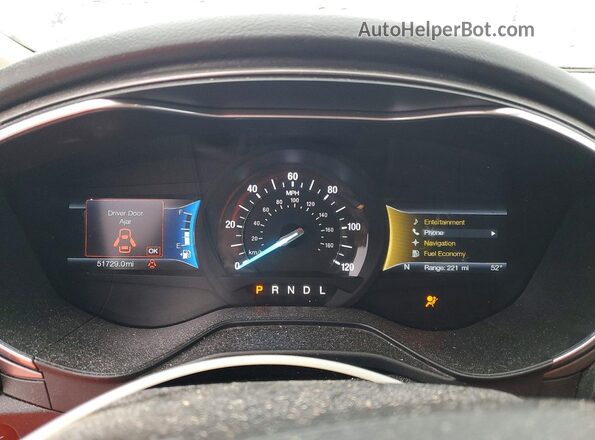 3FA6P0LU5LR229241 2020 FORD FUSION White Vista del cuadro de instrumentos