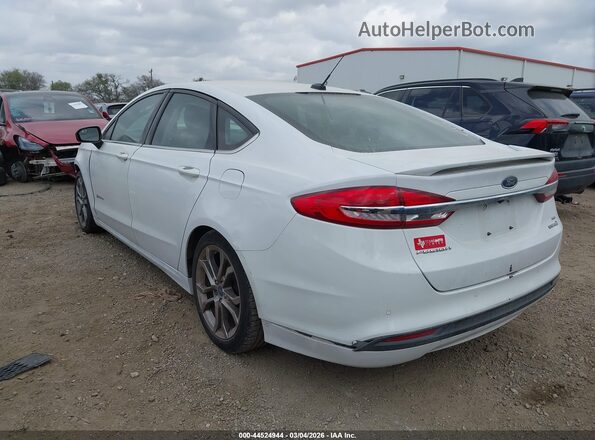 3FA6P0LU7HR165260 2017 FORD FUSION HYBRID White Trasero izquierdo