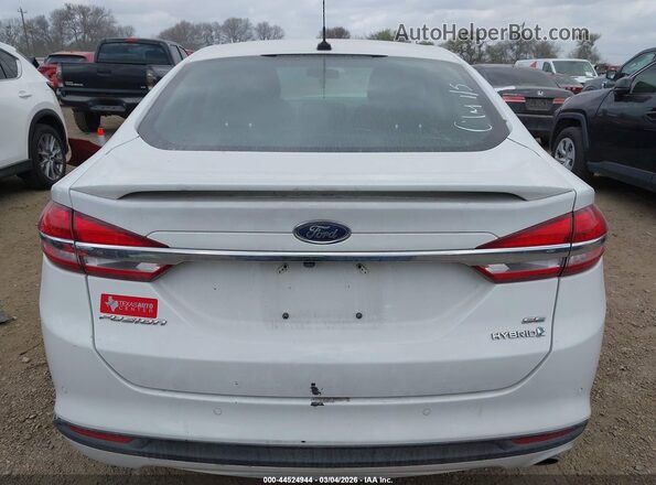 3FA6P0LU7HR165260 2017 FORD FUSION HYBRID White 