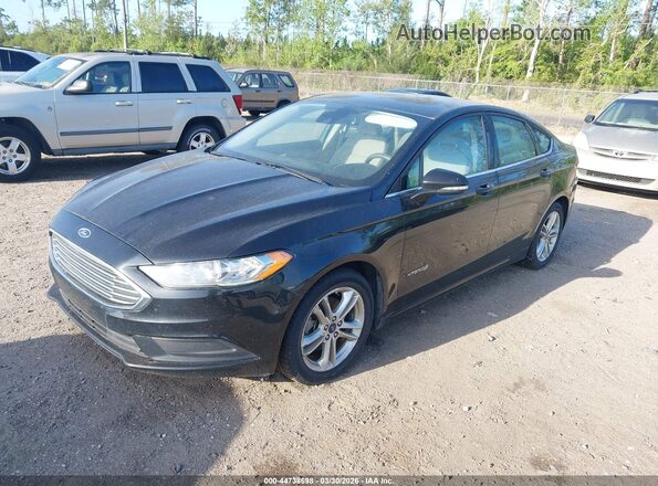 3FA6P0LUXJR152282 2018 FORD FUSION HYBRID Черный Передняя левая четверть