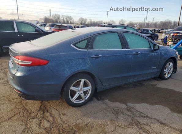 3FA6P0LUXJR208396 2018 FORD FUSION Синий Задняя правая четверть