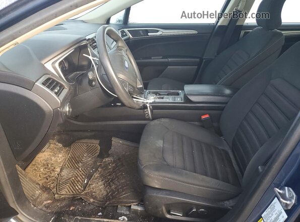 3FA6P0LUXJR208396 2018 FORD FUSION Синий Вид салона спереди
