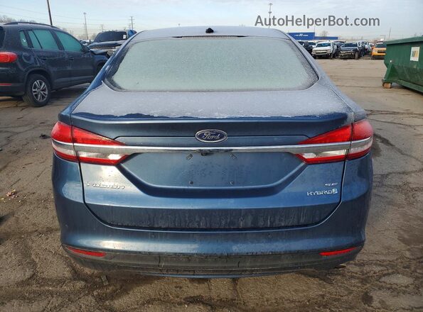 3FA6P0LUXJR208396 2018 FORD FUSION Синий Вид сзади
