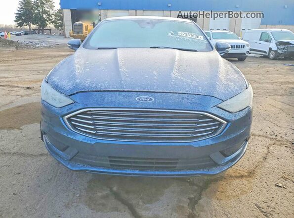 3FA6P0LUXJR208396 2018 FORD FUSION Синий Вид спереди