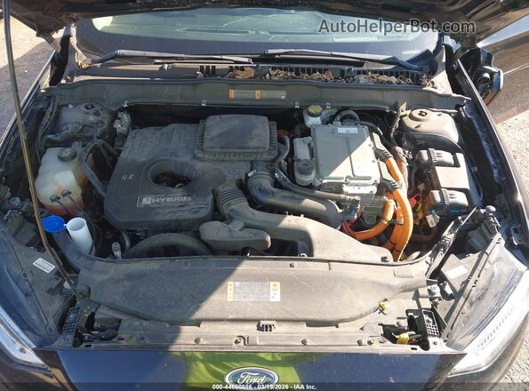3FA6P0MU0KR264136 2019 FORD FUSION HYBRID Black Вид ззаду