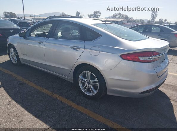 3FA6P0UU8JR254355 2018 FORD FUSION HYBRID Silver Задня ліва чверть