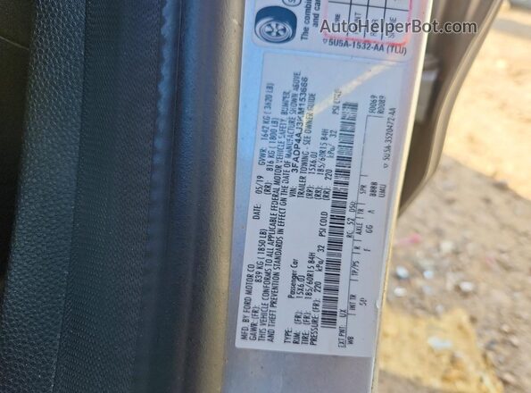3FADP4AJ3KM153666 2019 FORD FIESTA Silver Engine compartment view