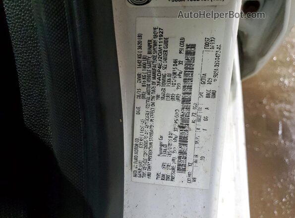3FADP4EJ2GM111927 2016 FORD FIESTA Белый Вид наклейки с VIN-кодом